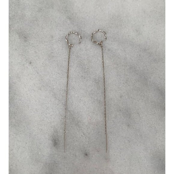 COPY - Sterling Silver Threaded Cuff Earrings Brand New - Picture 2 of 3